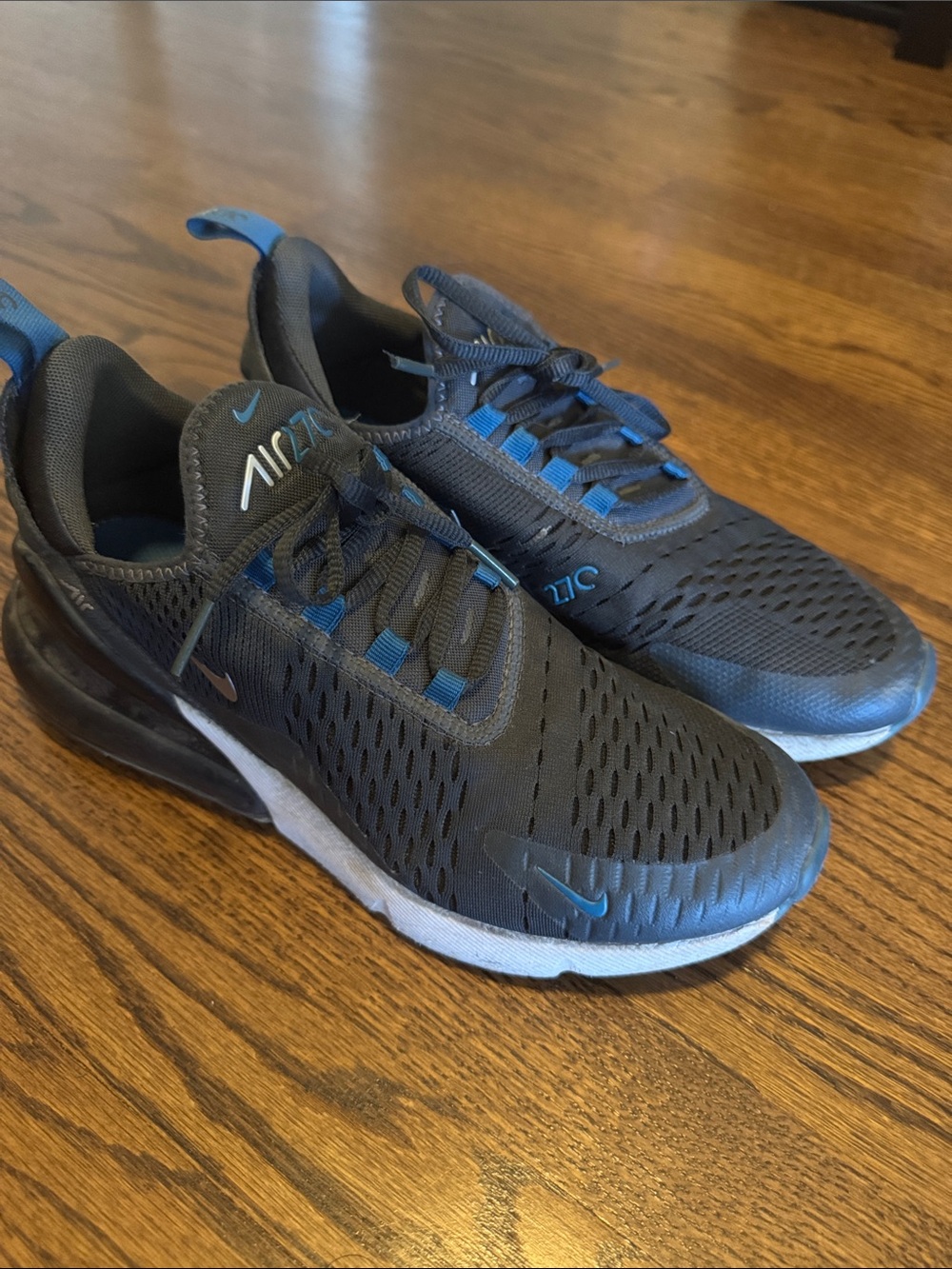 Nike Men's Air Max 270 Athletic Shoes - Black & Blue